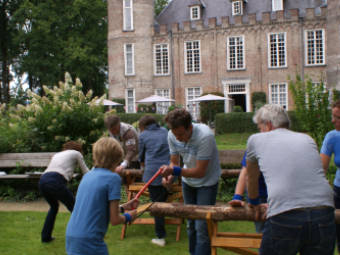 Trouwen op kasteel binnenplaats